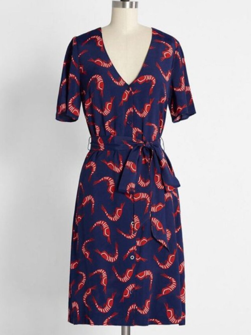 Modcloth - Cocktail Hour Button-Up Shirt Dress Size Large